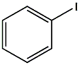 Chemical diagram for Iodobenzene Cas # 591-50-4